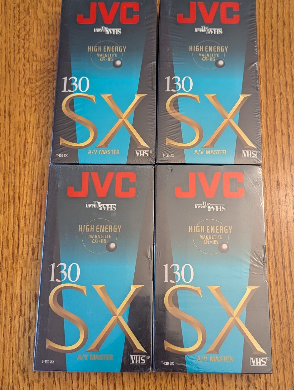 Lot of 4- JVC T130SX VHS Blank Video Tape - Sealed High Performance